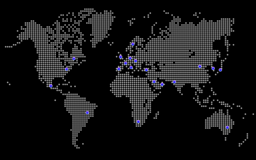 Mapa mundial de pontos da identidade visual Lumex